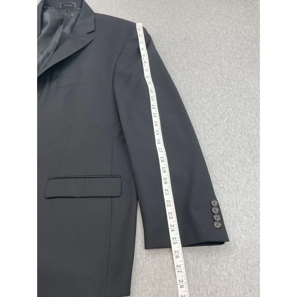 Lauren‎ Ralph Lauren Blazer Mens 48R Black 100% Wool 2-Button Single Breast
